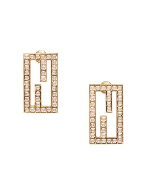 f fendi earrings|Fendi baguette earrings.